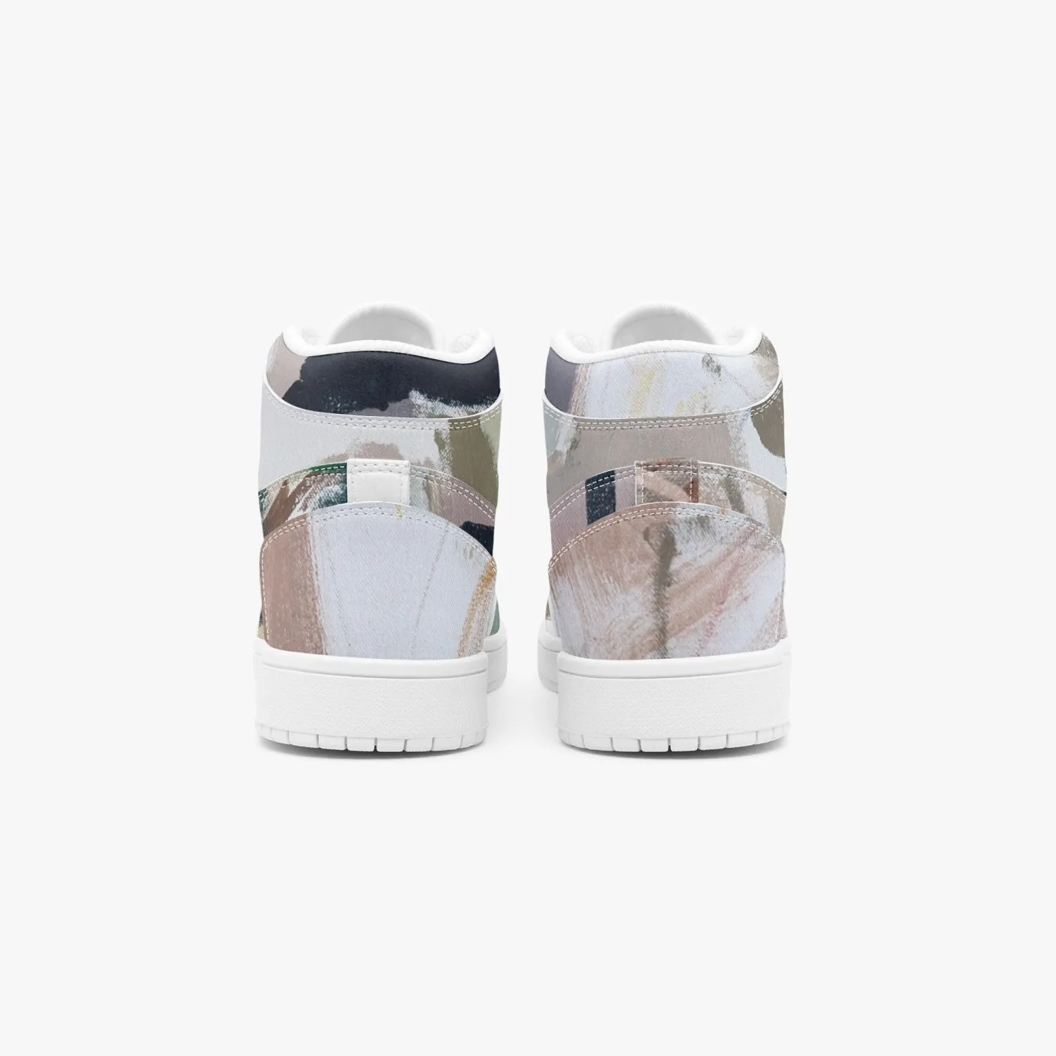 1035. AJ1 High-Top Leather Sneakers - White