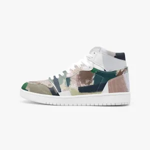 1035. AJ1 High-Top Leather Sneakers - White