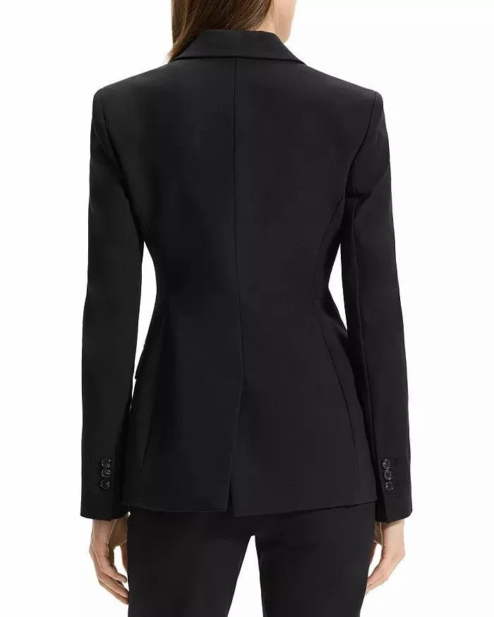 2 Piece Business Casual Peak Lapel Women's Suit (Blazer Pants)
