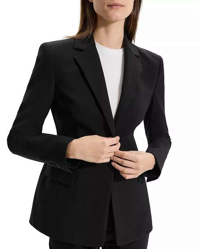 2 Piece Business Casual Peak Lapel Women's Suit (Blazer Pants)