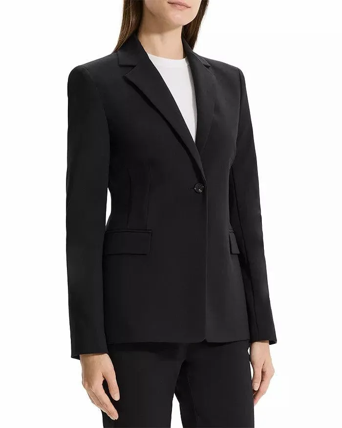 2 Piece Business Casual Peak Lapel Women's Suit (Blazer Pants)