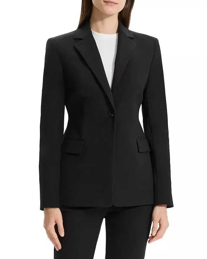 2 Piece Business Casual Peak Lapel Women's Suit (Blazer Pants)