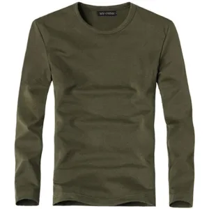 2018 Lycra cotton men 's t shirt long sleeve v neck men v-neck long sleeve T-shirt