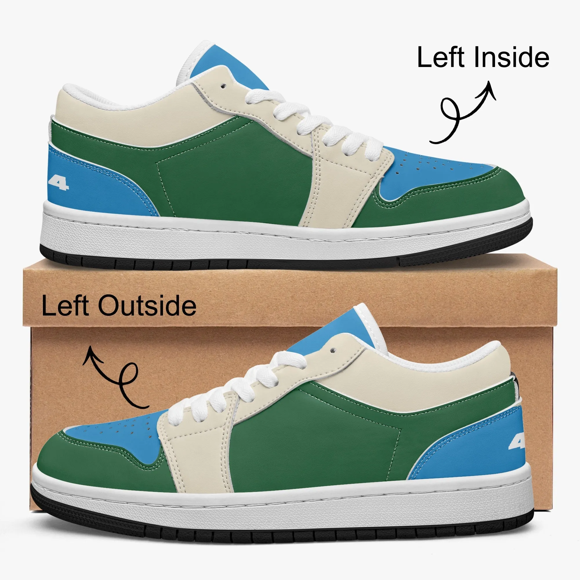 414 Men's Low-Top Leather Basketball Shoes by Niche Era