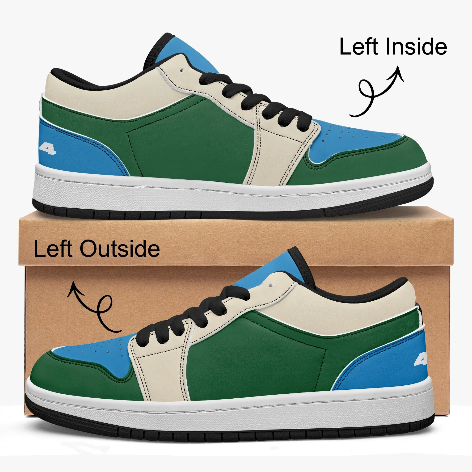 414 Men's Low-Top Leather Basketball Shoes by Niche Era