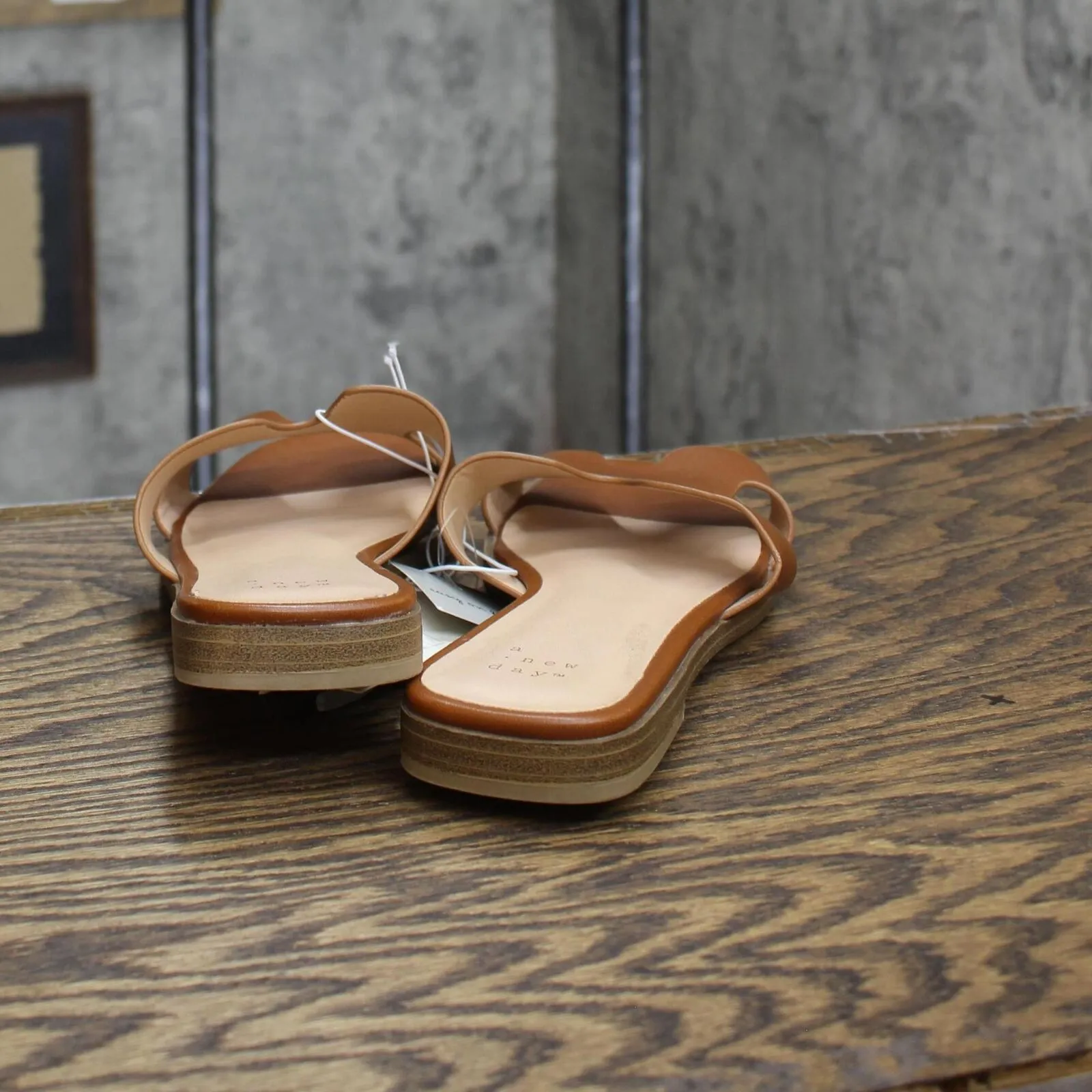 A New Day Women's Nina Slide Sandals 88870712 Cognac Brown 7M