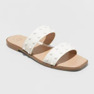 A New Day Womens Stella Two Band Studded Sandals