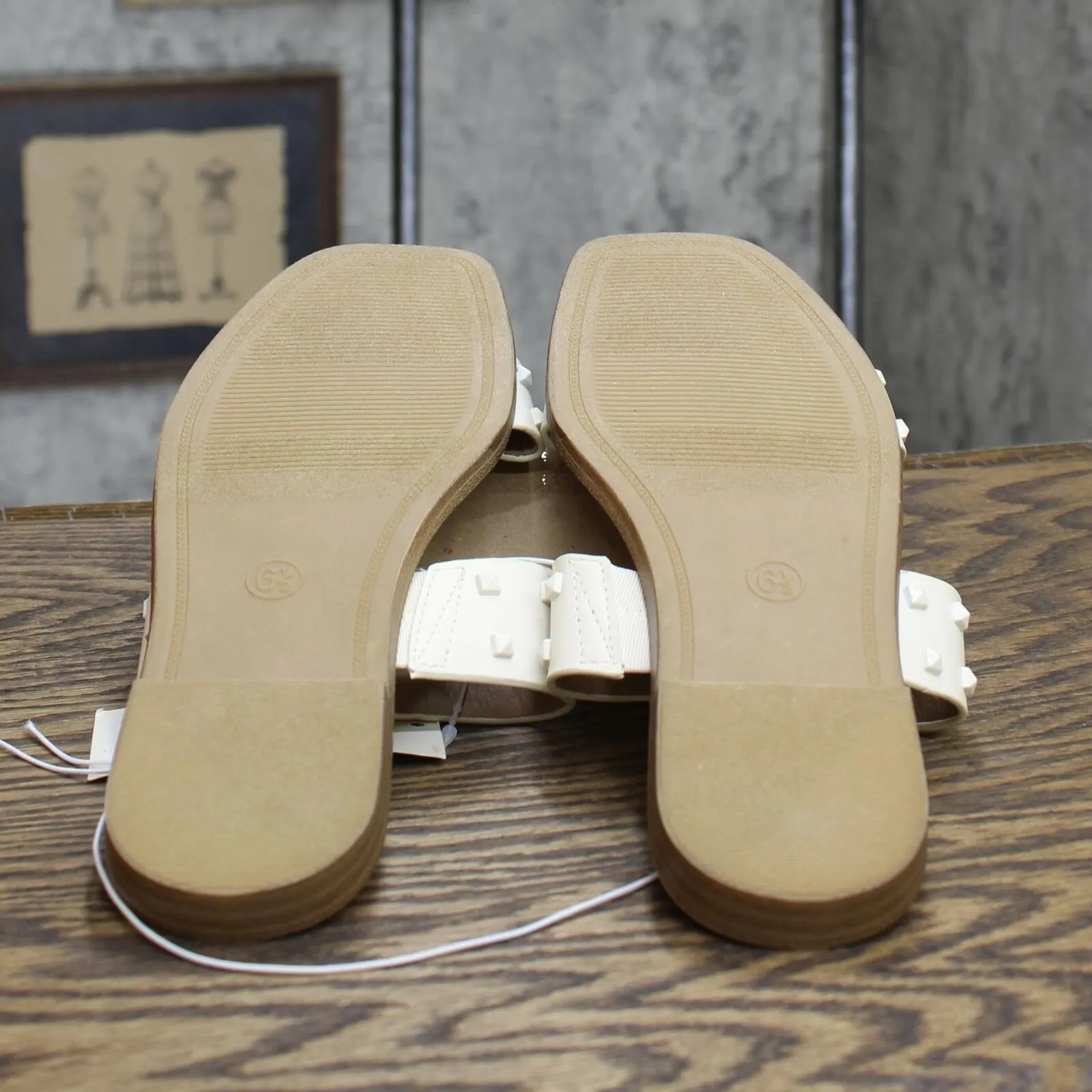 A New Day Womens Stella Two Band Studded Sandals