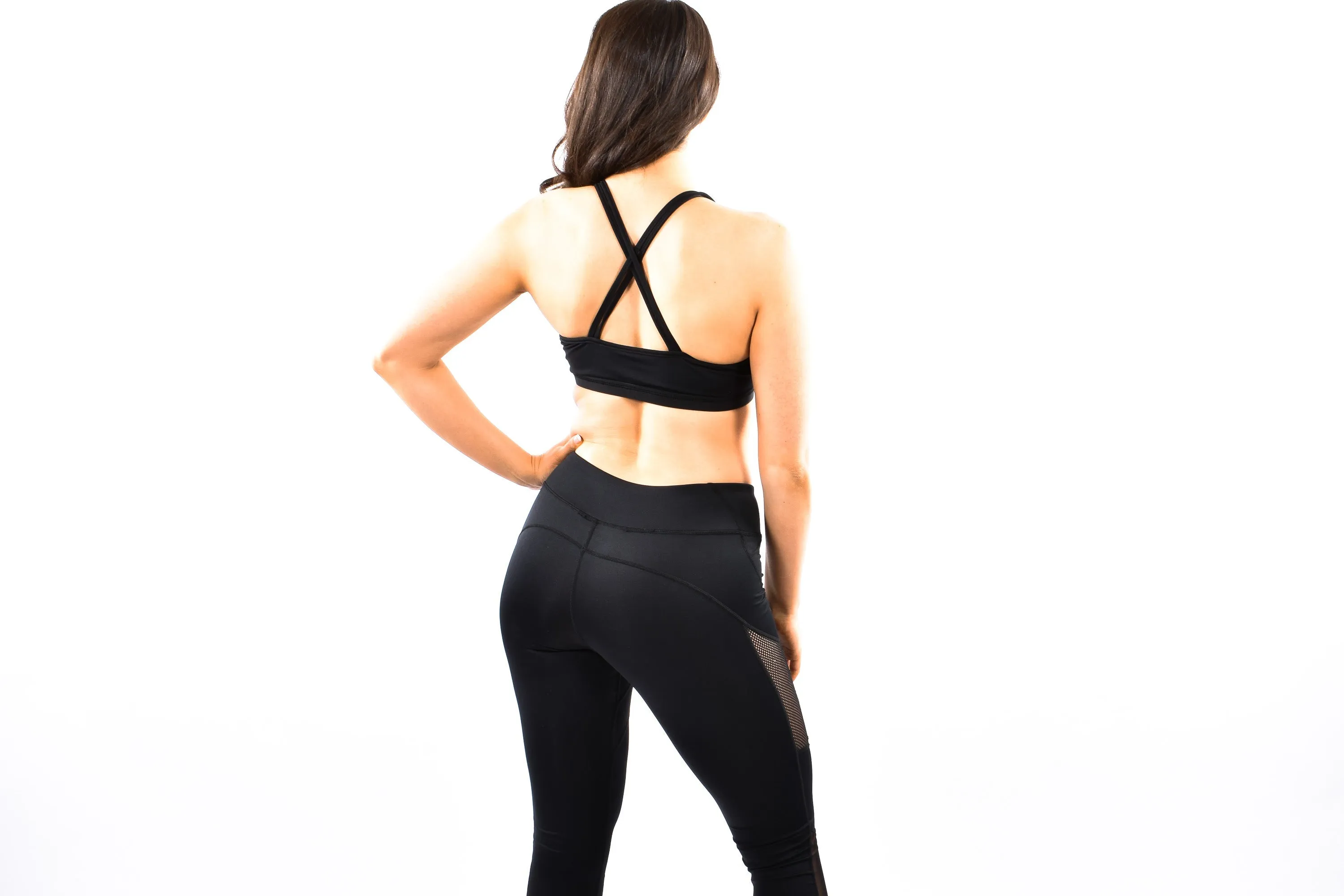 ActiveWear Black/Bottoms With Mesh - Style 8601031