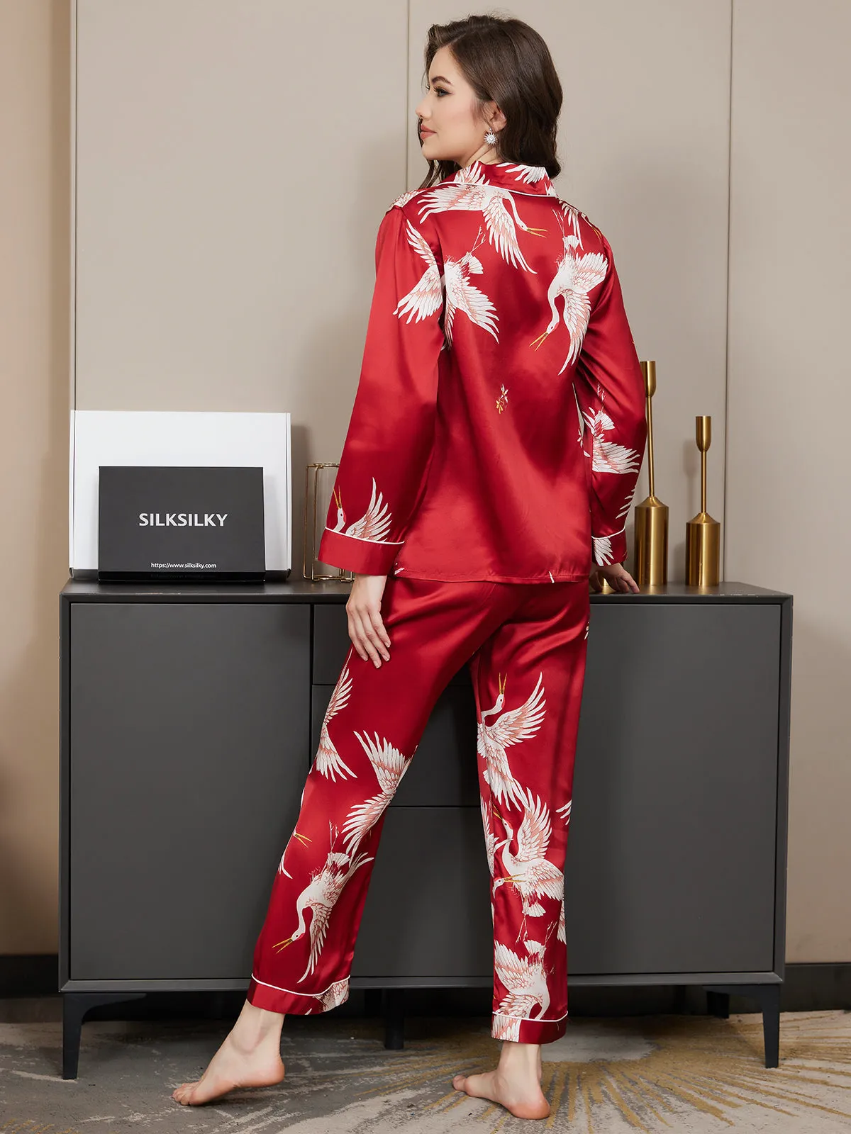 Ailith - Sophisticated Binding Trim Woman's Pajama Set