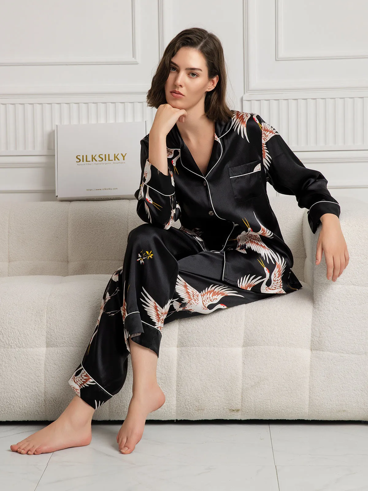 Ailith - Sophisticated Binding Trim Woman's Pajama Set
