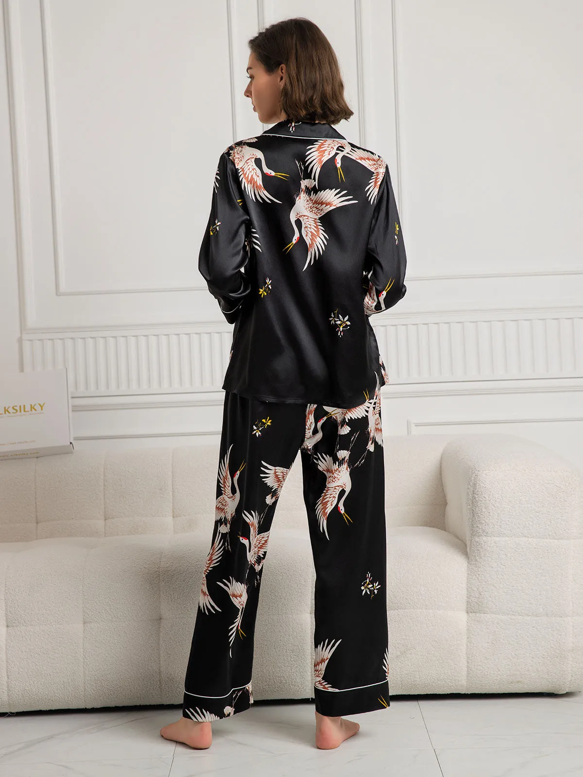 Ailith - Sophisticated Binding Trim Woman's Pajama Set