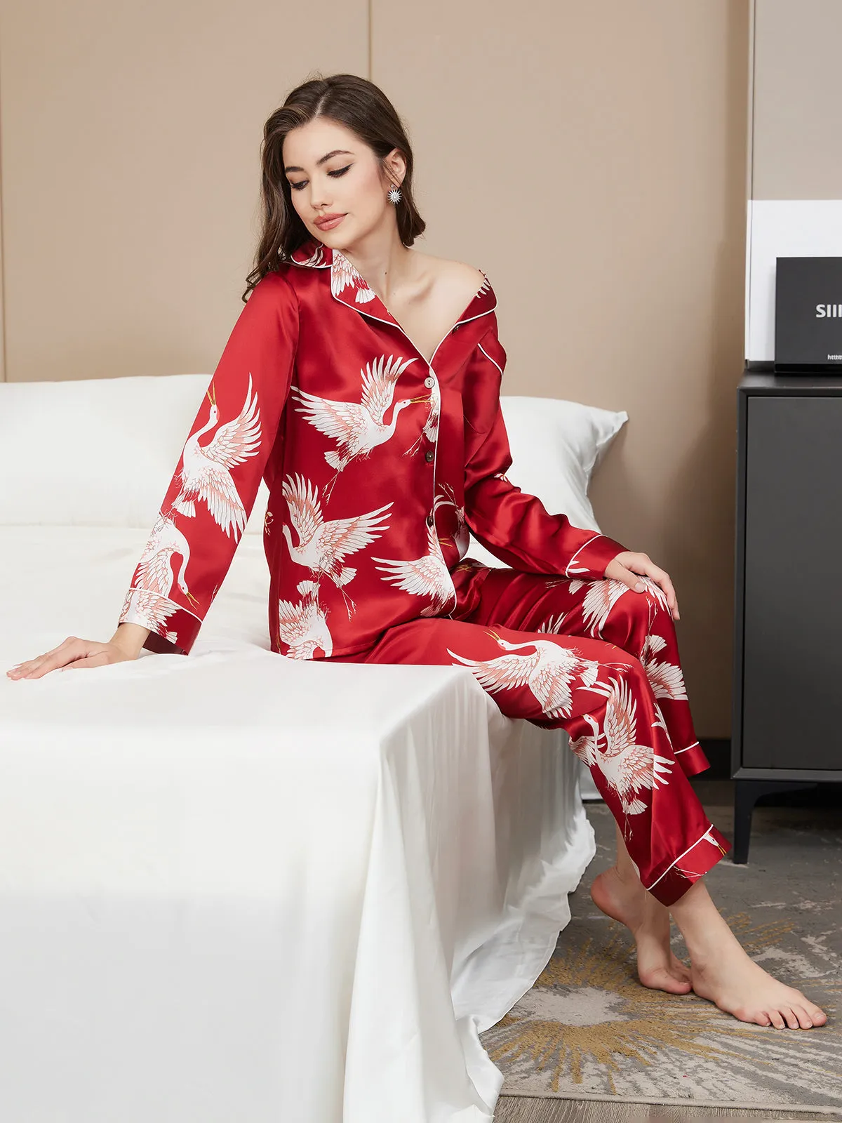Ailith - Sophisticated Binding Trim Woman's Pajama Set