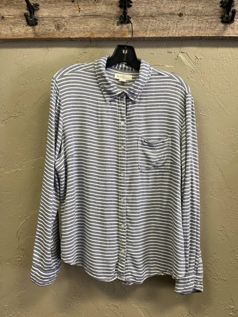 ALC STRIPED BUTTON UP