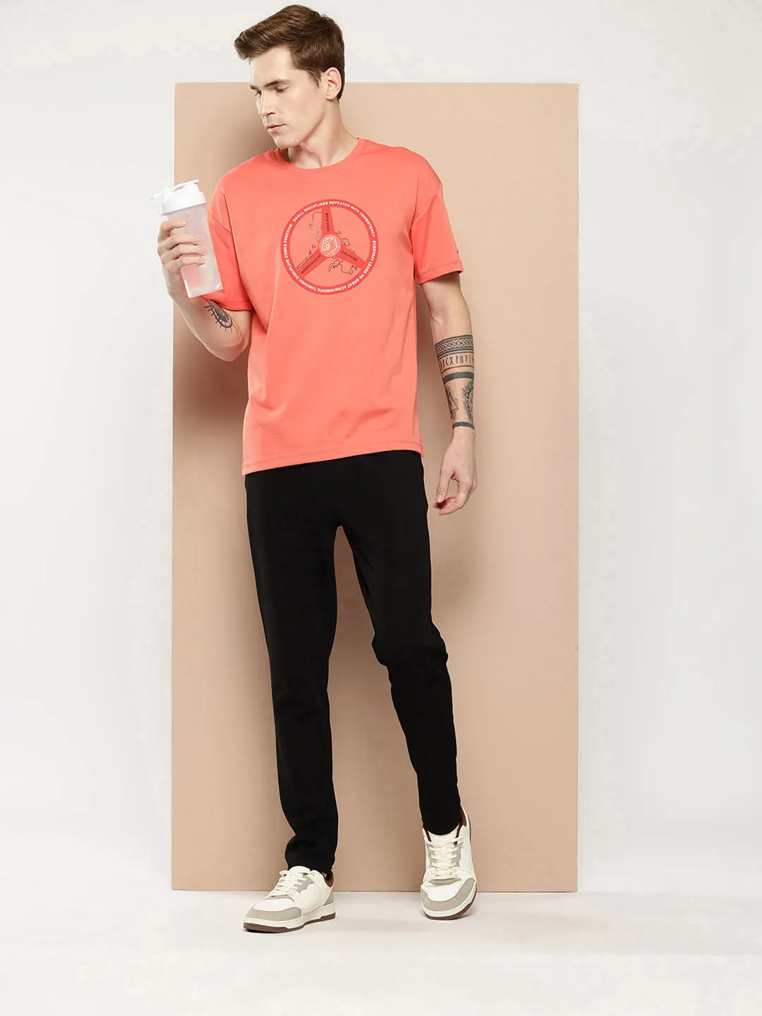 Alcis Men Typography Printed Sports T-shirt