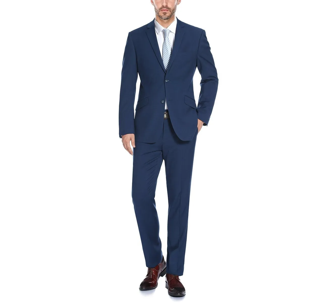 Alessandro Vitello by Renoir Slim Fit Solid Notch Lapel 2-Piece Suit 2110-19