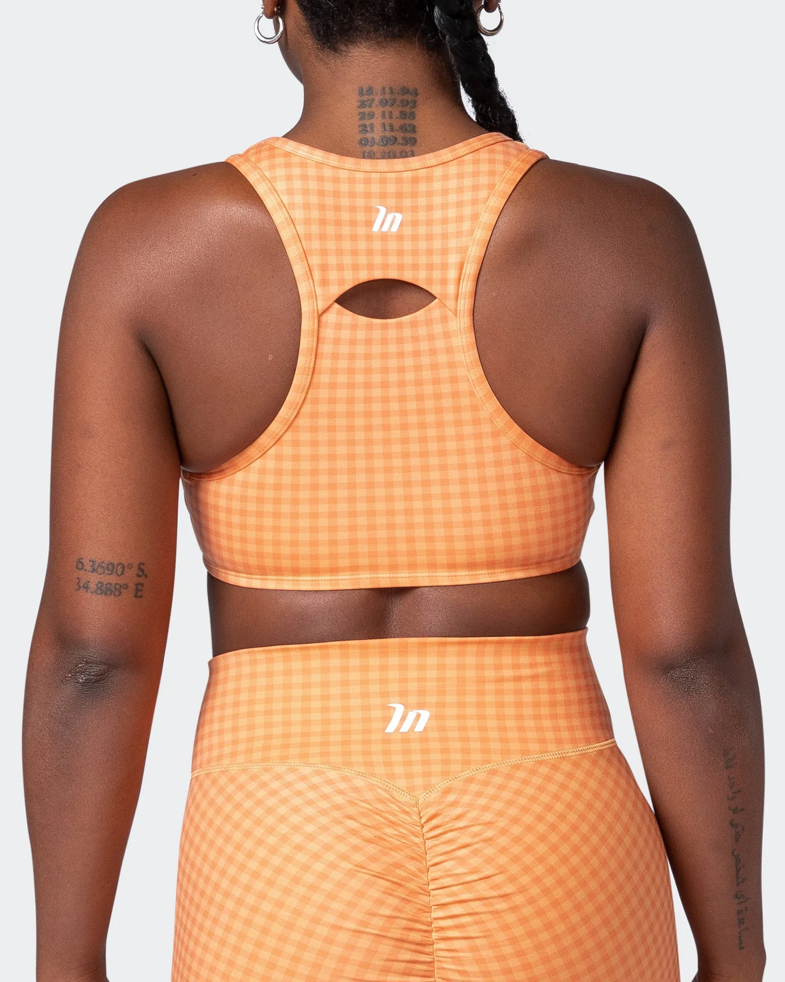 All Rounder Bra - Peaches And Cream Check Print