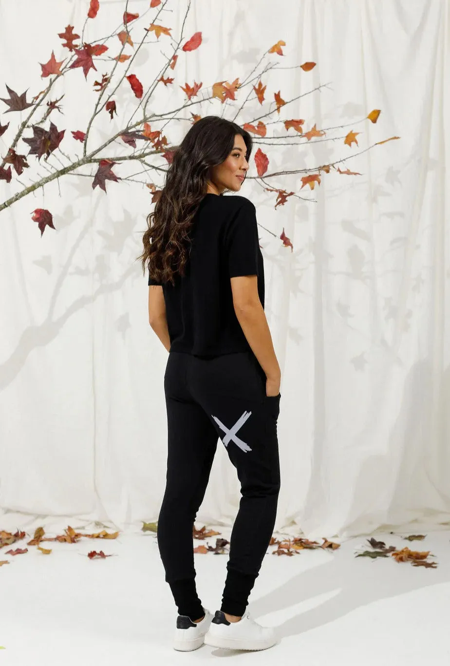 Alpine Apartment Pant - Black with a Lilac X