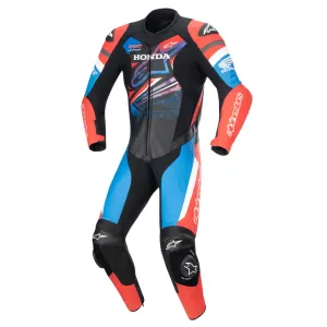 Alpinestars Honda GP Force Leather Suit Black / Bright Red / Blue
