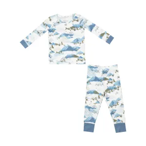 Angel Dear Mountains Pajama Set - Blue