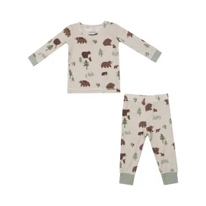 Angel Dear Sweet Brown Bears Pajama Set - Beige
