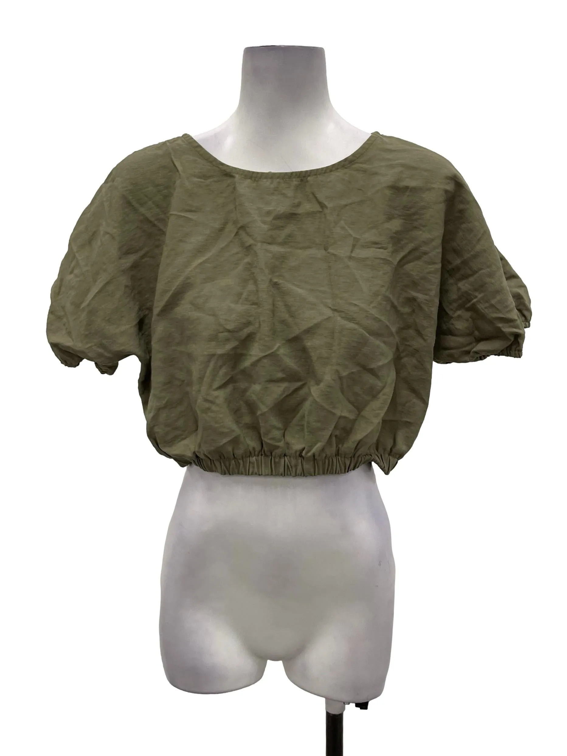 Army Green Roundneck Blouse