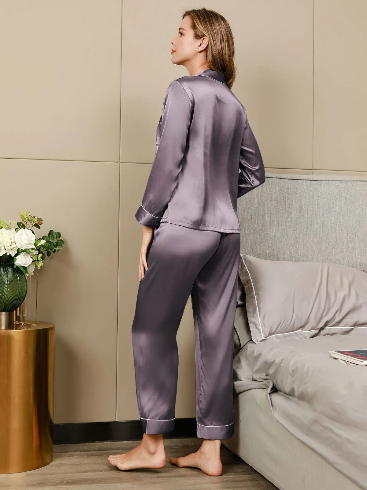 Audrina - Premium Mulberry Relaxation Woman's Pajama Set
