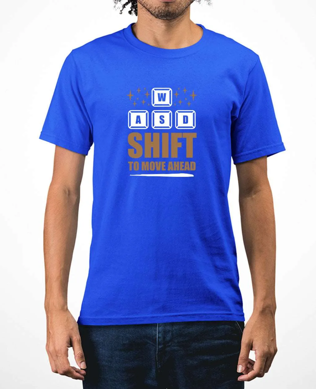 awsd shift to move ahead gamer t-shirt, funny gaming t-shirt
