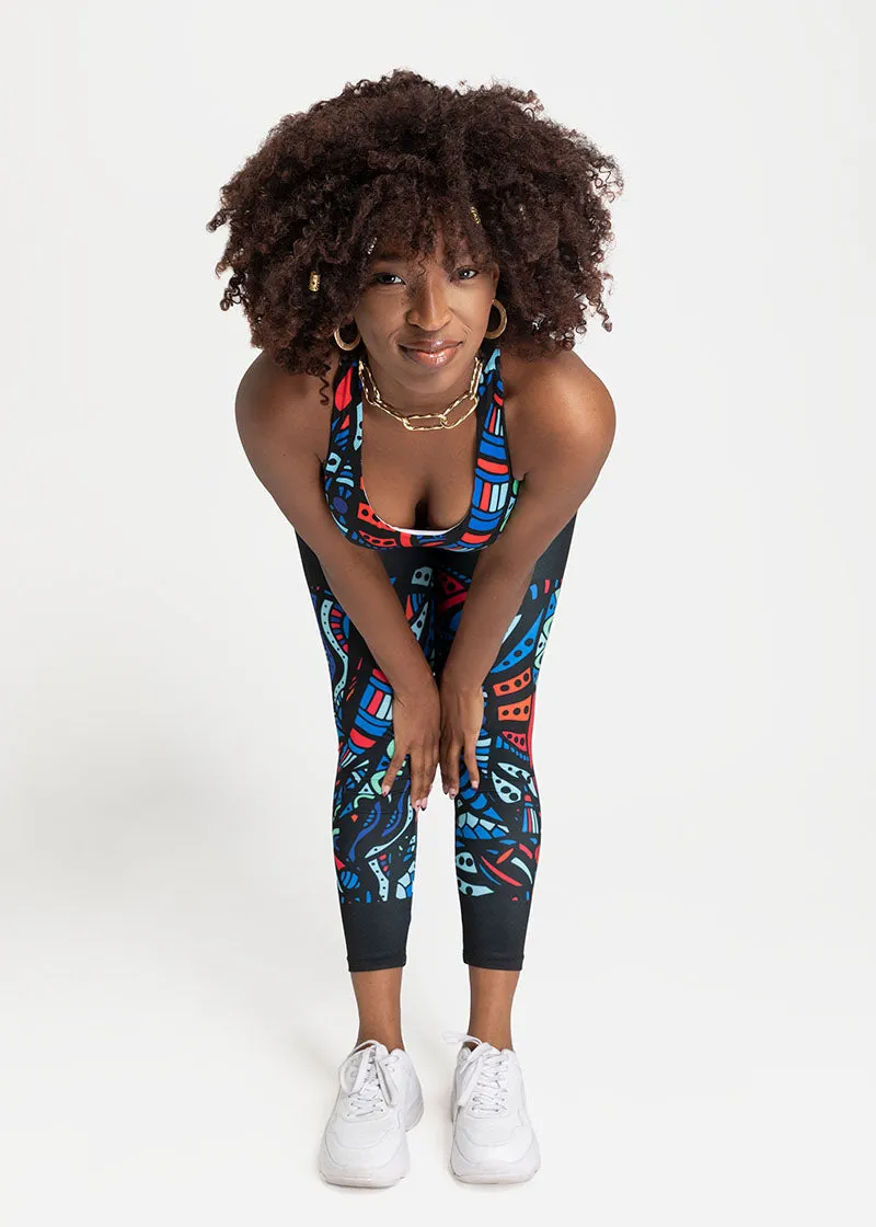 Ayana African Print  Seamless Sports Bra- Plus size available