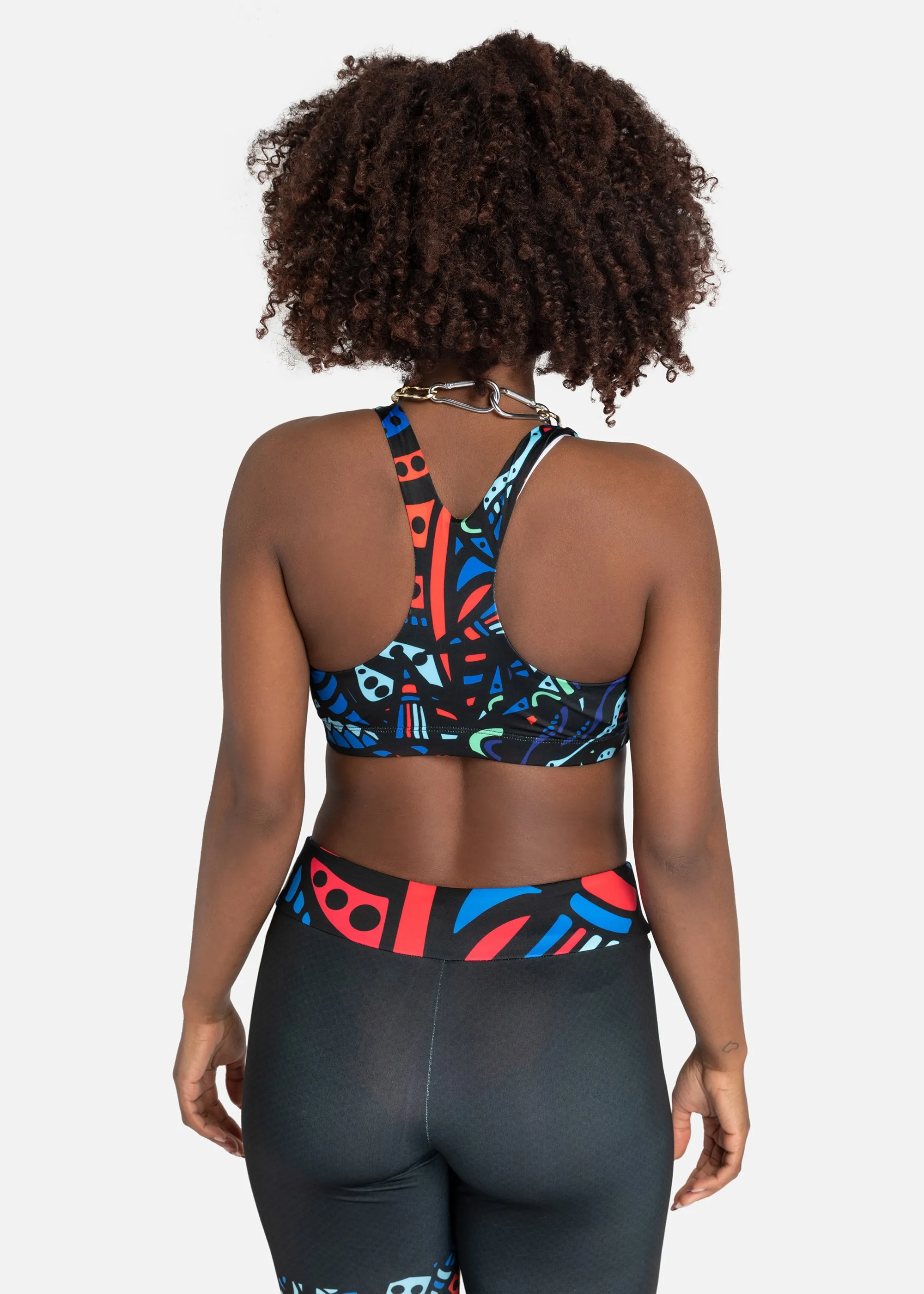 Ayana African Print  Seamless Sports Bra- Plus size available