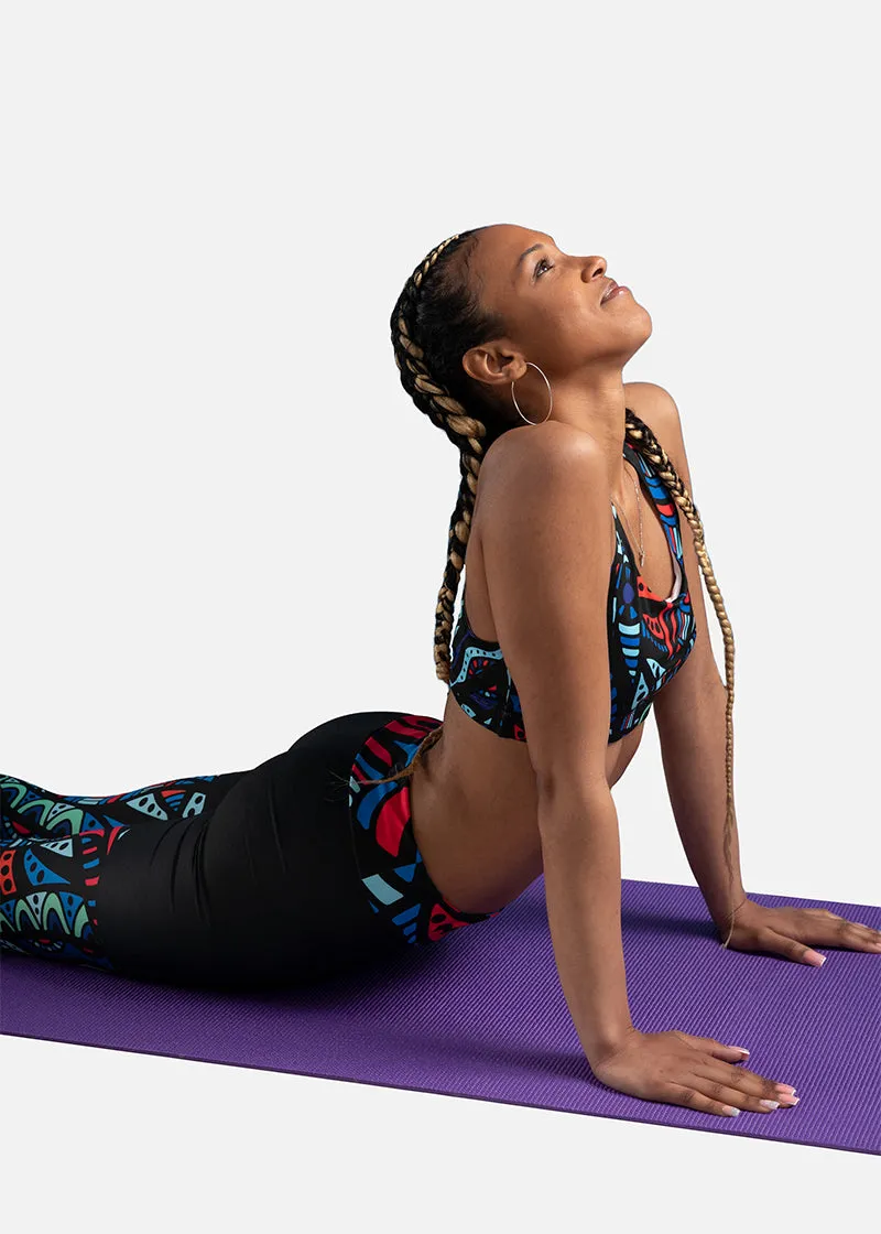 Ayana African Print  Seamless Sports Bra- Plus size available