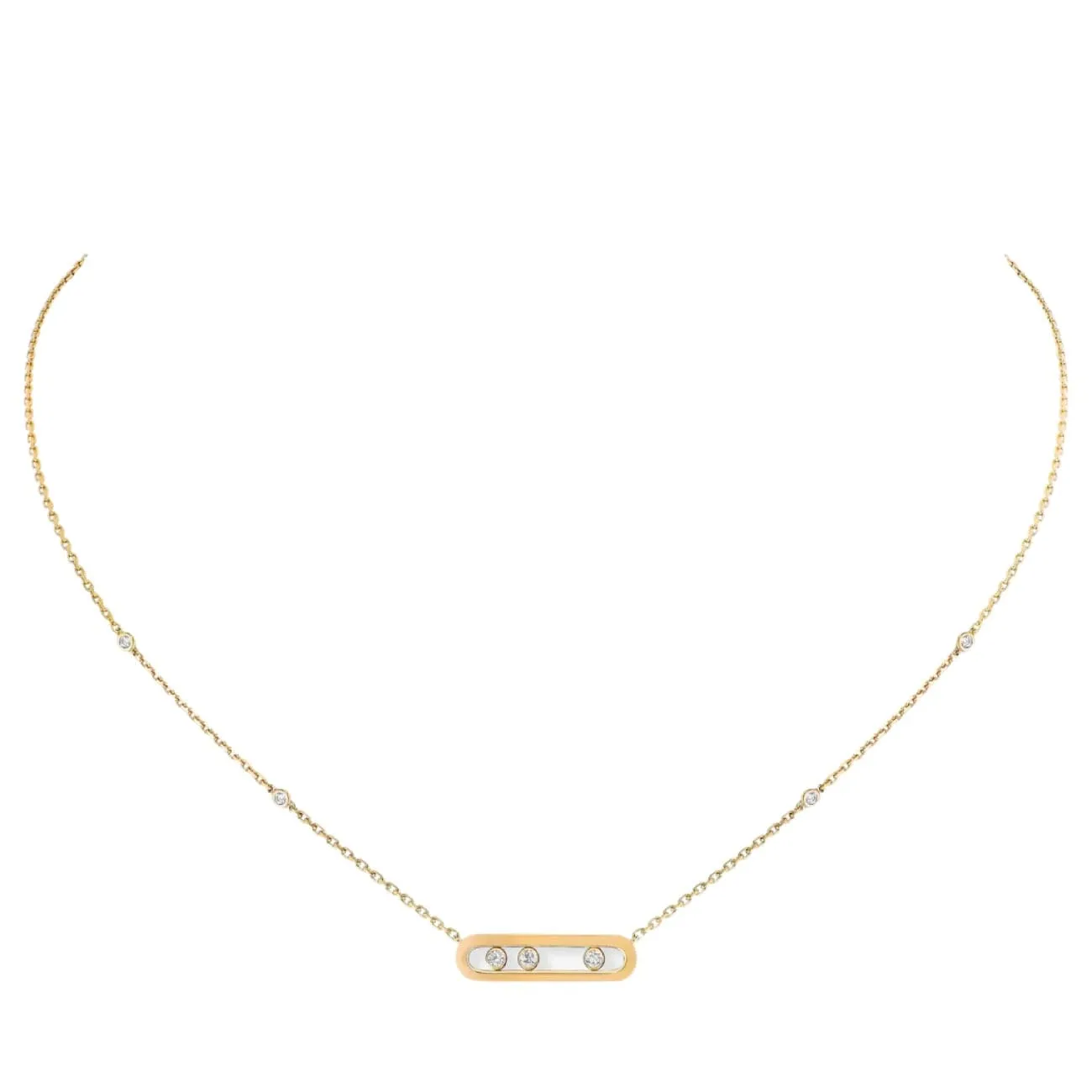 Baby Move 18K Yellow Gold Diamond Necklace
