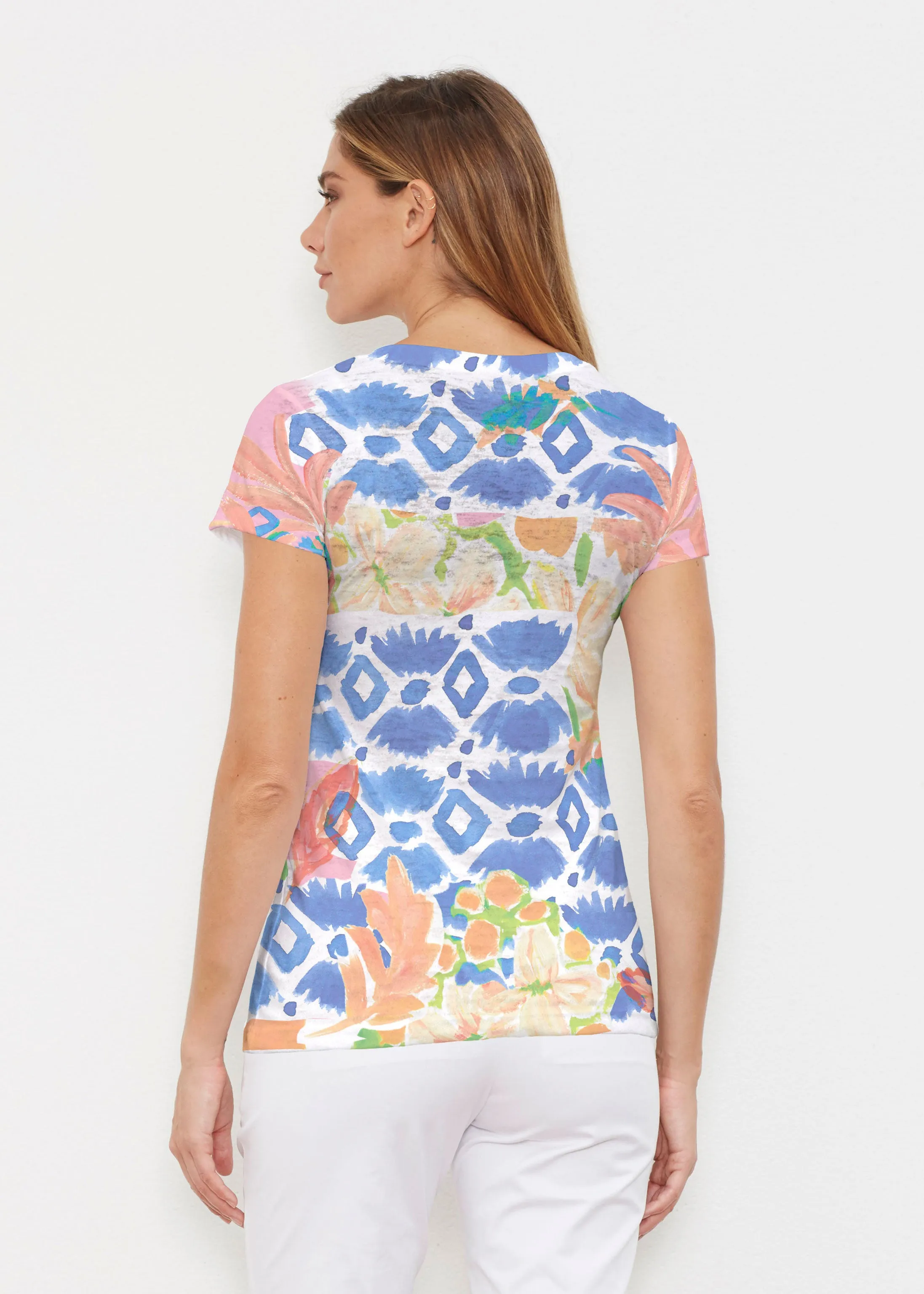 Bali (17254) ~ Signature Cap Sleeve V-Neck Shirt