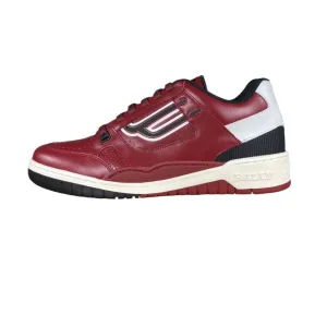 Bally Kuba Red Calf Leather Low Top Sneakers
