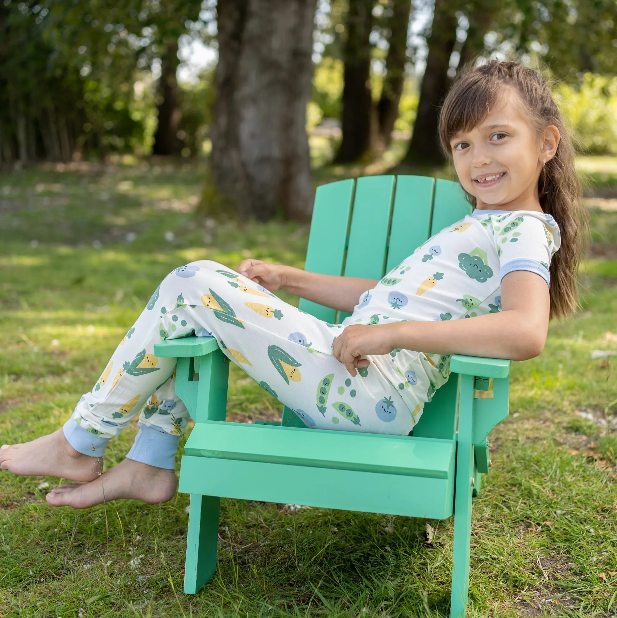 Bamboo Short Sleeve Pajama Set (Farmers Market Print)