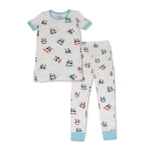 Bamboo Short Sleeve Pajama Set (Surfs Up Panda Print)