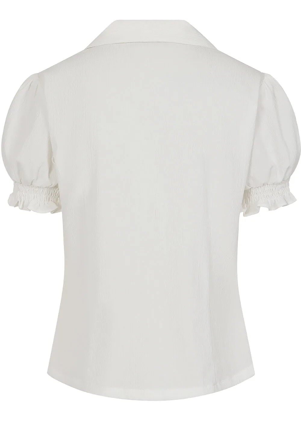 Banned Cherry Button 40's Blouse White