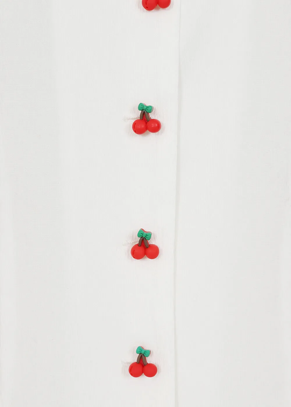 Banned Cherry Button 40's Blouse White