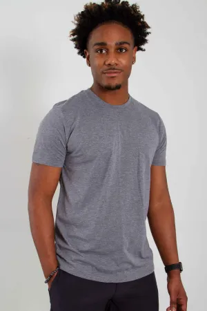 Basic Crewneck T-Shirt for Men in Grey | 3750-HGRAY
