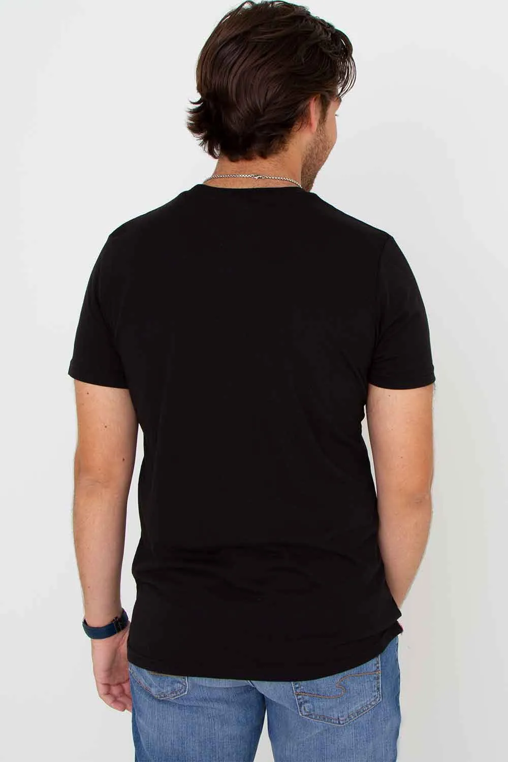 Basic Crewneck Tee for Men in True Black | 3750-TRUEBLACK