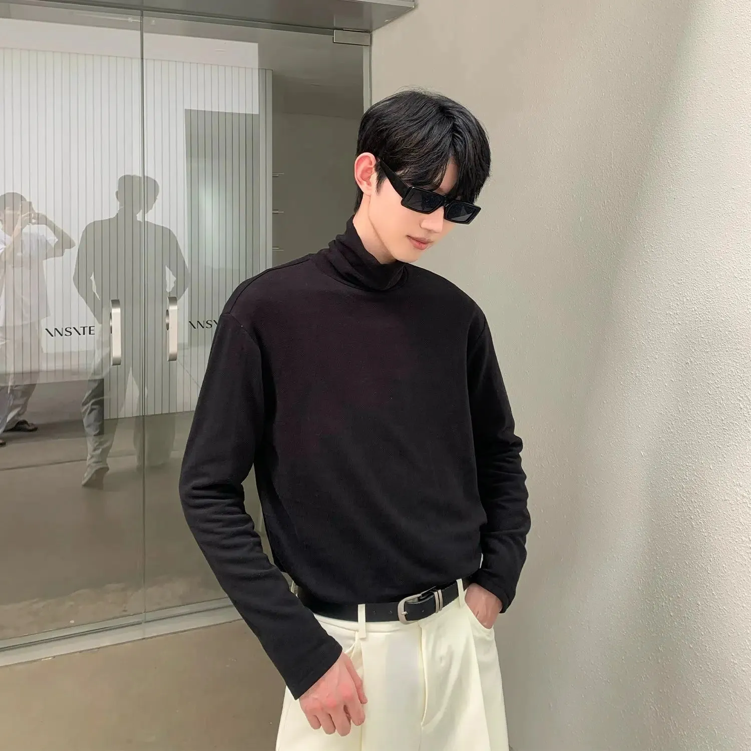 Basic Half Turtleneck Bottoming Shirt