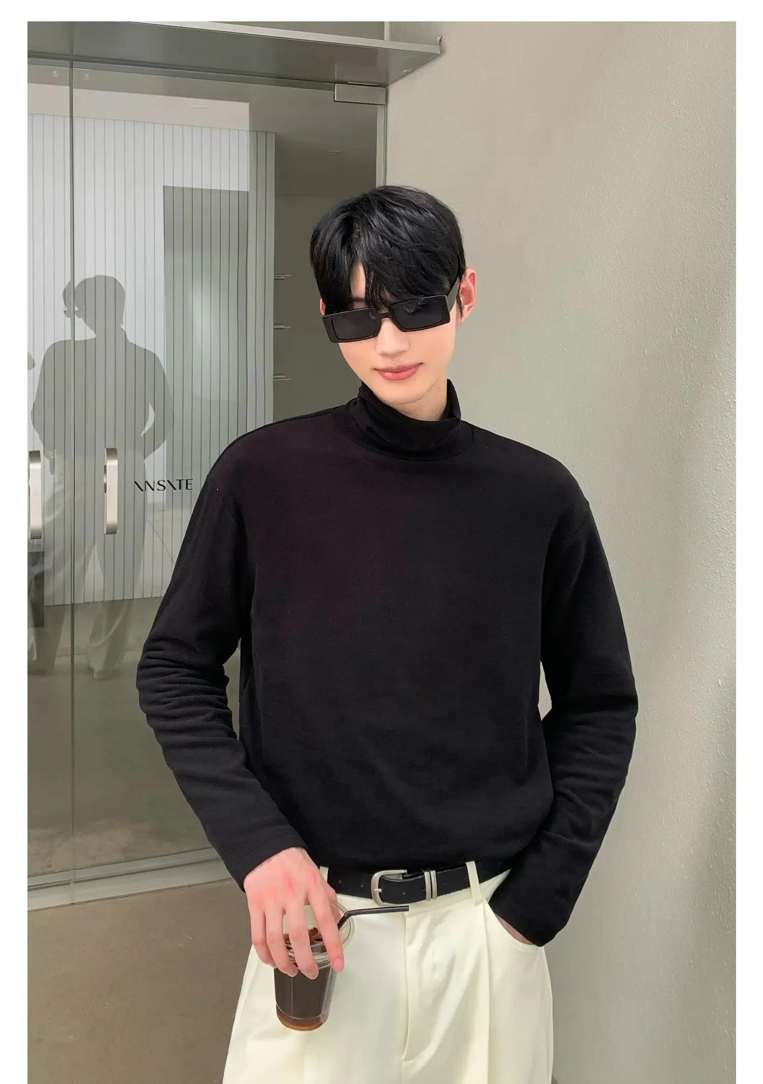 Basic Half Turtleneck Bottoming Shirt