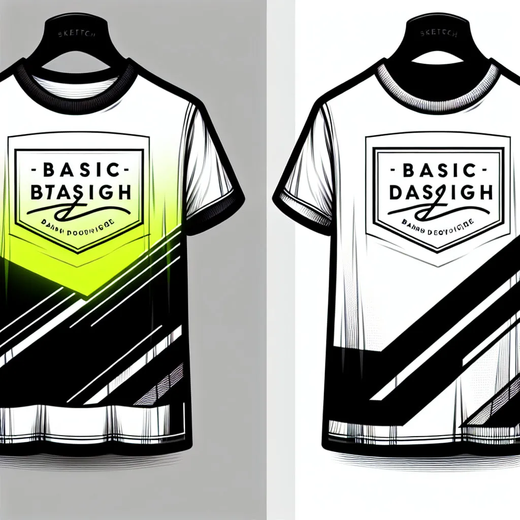 Basic T-shirt( basic and neon Colours with brand logo)