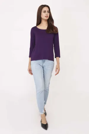 BASIC TSHIRT-DARK-PURPLE