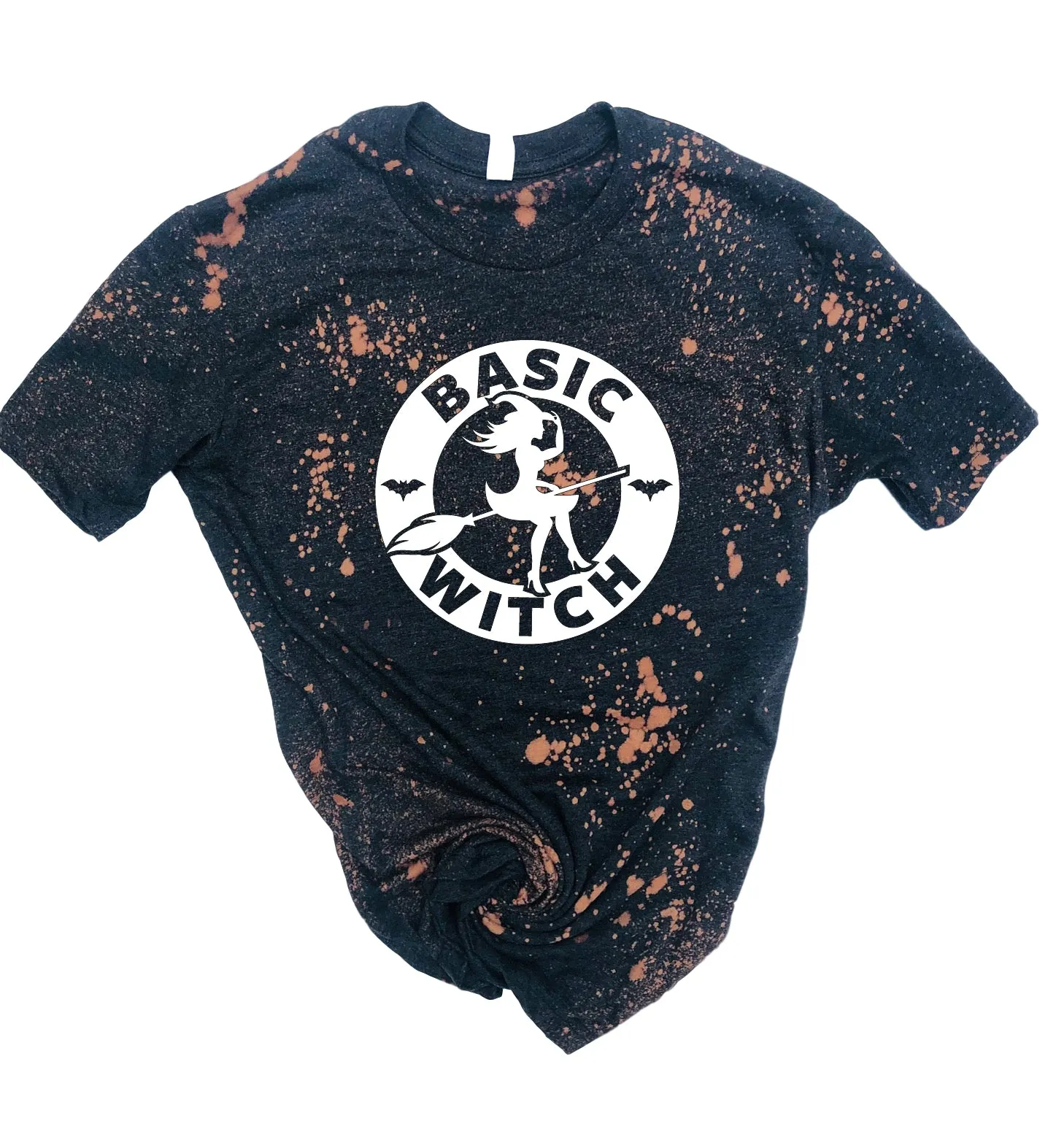 Basic Witch Shirt | Halloween Bleached Tee | Unisex Crew