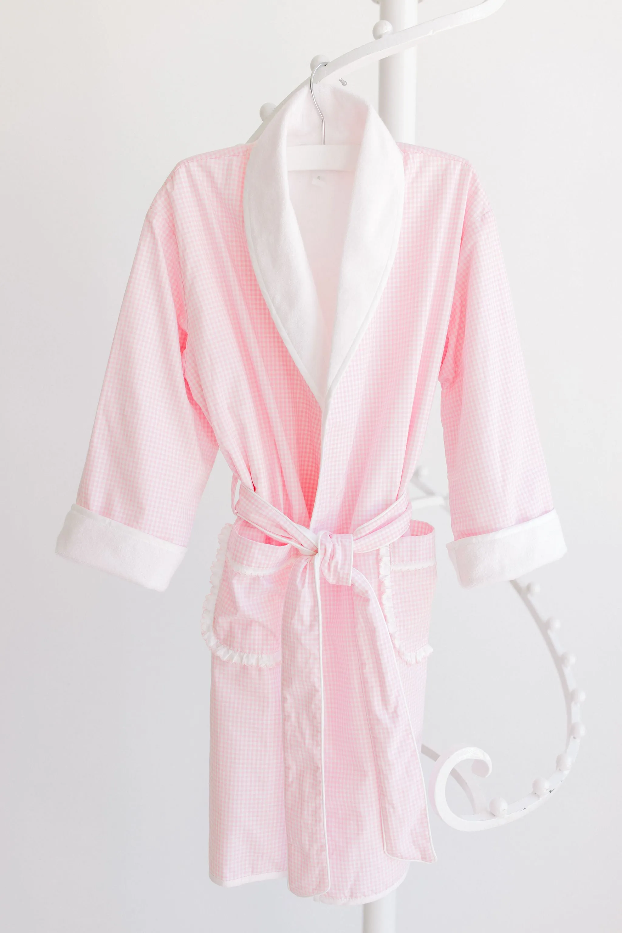 Bathrobe, Pink Gingham