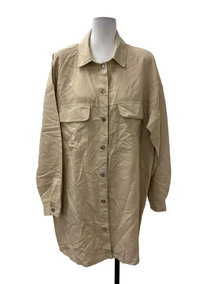 Beige Button Down Blouse