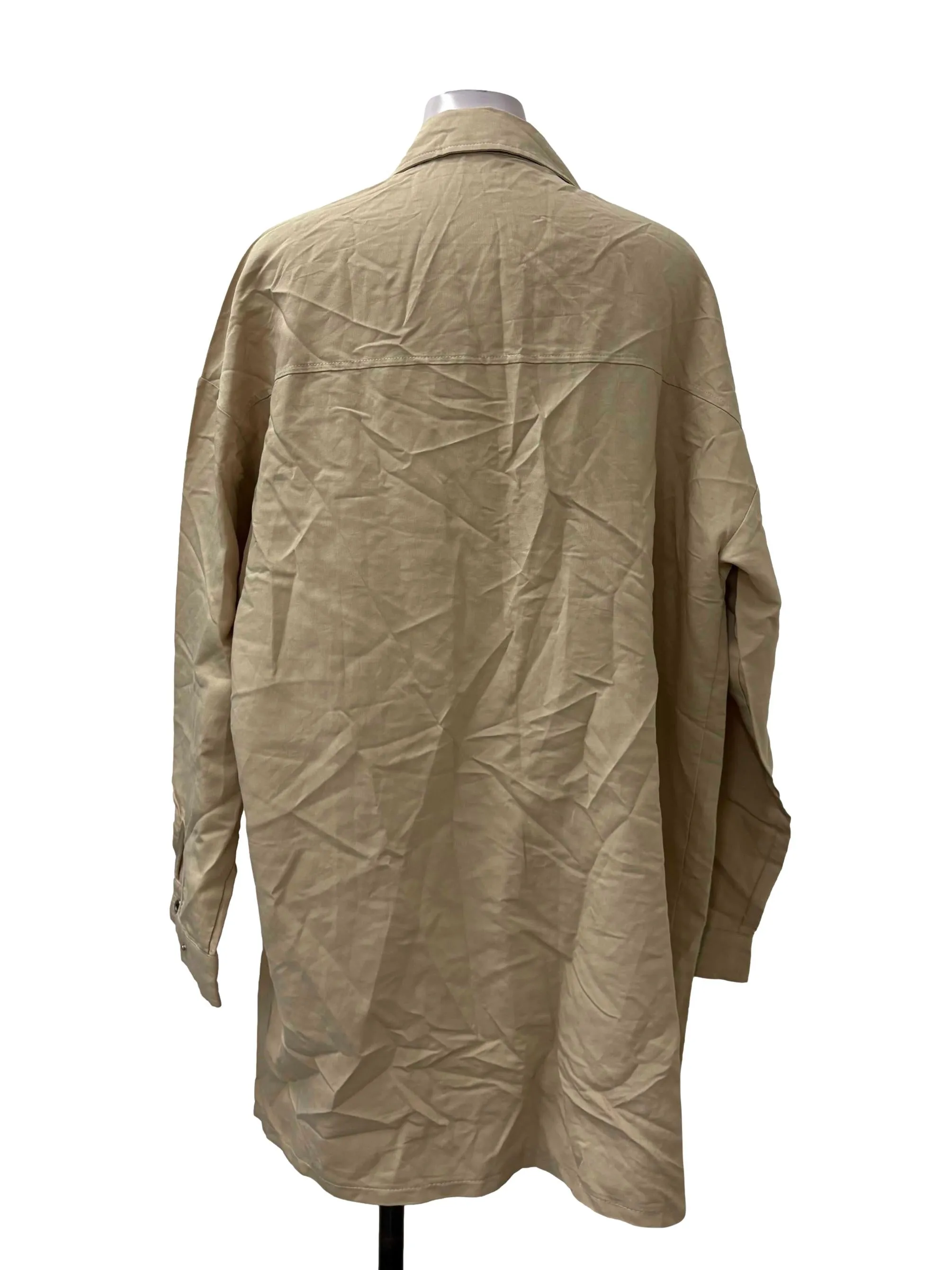 Beige Button Down Blouse