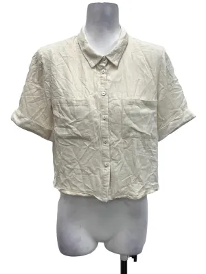 Beige Button Up Blouse OSN