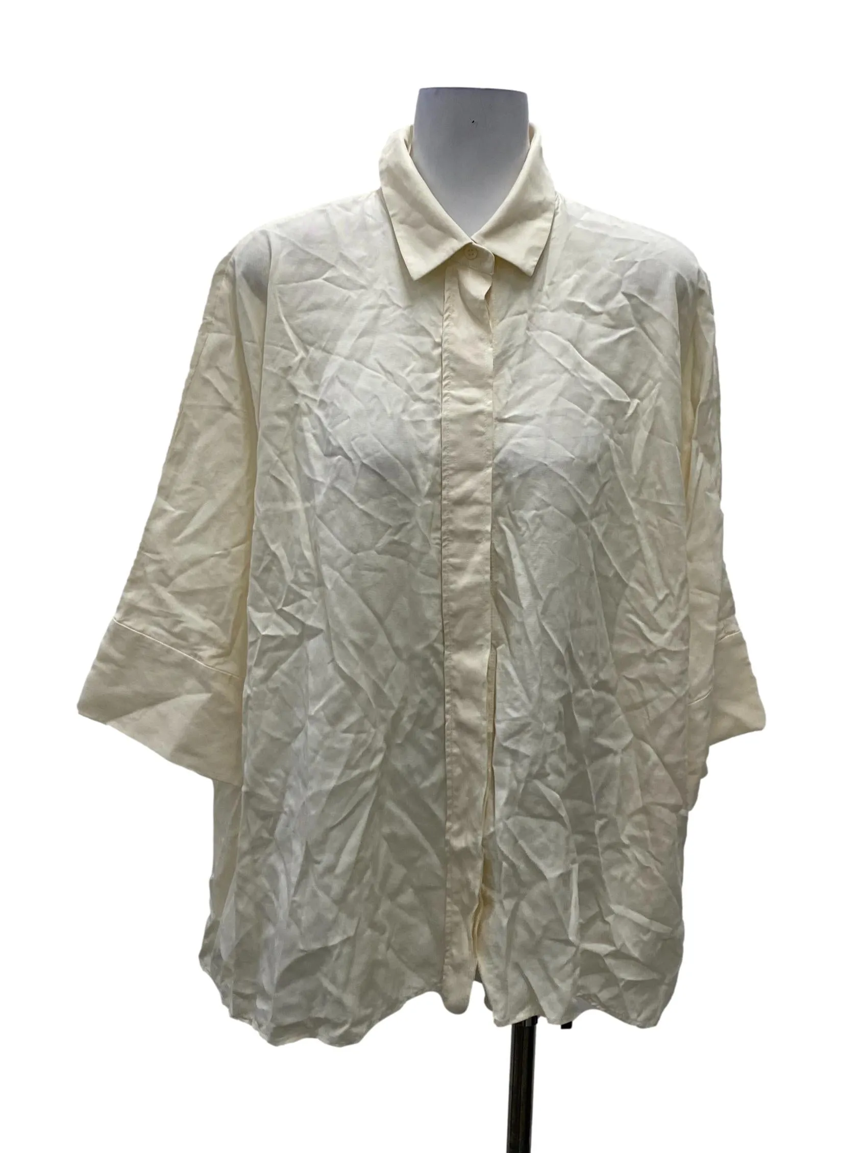 Beige Button Up Blouse